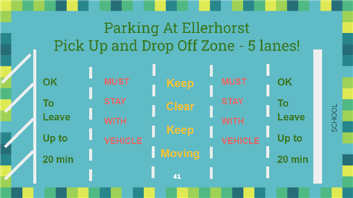  Pick Up and Drop Off Zone - 5 lanes!